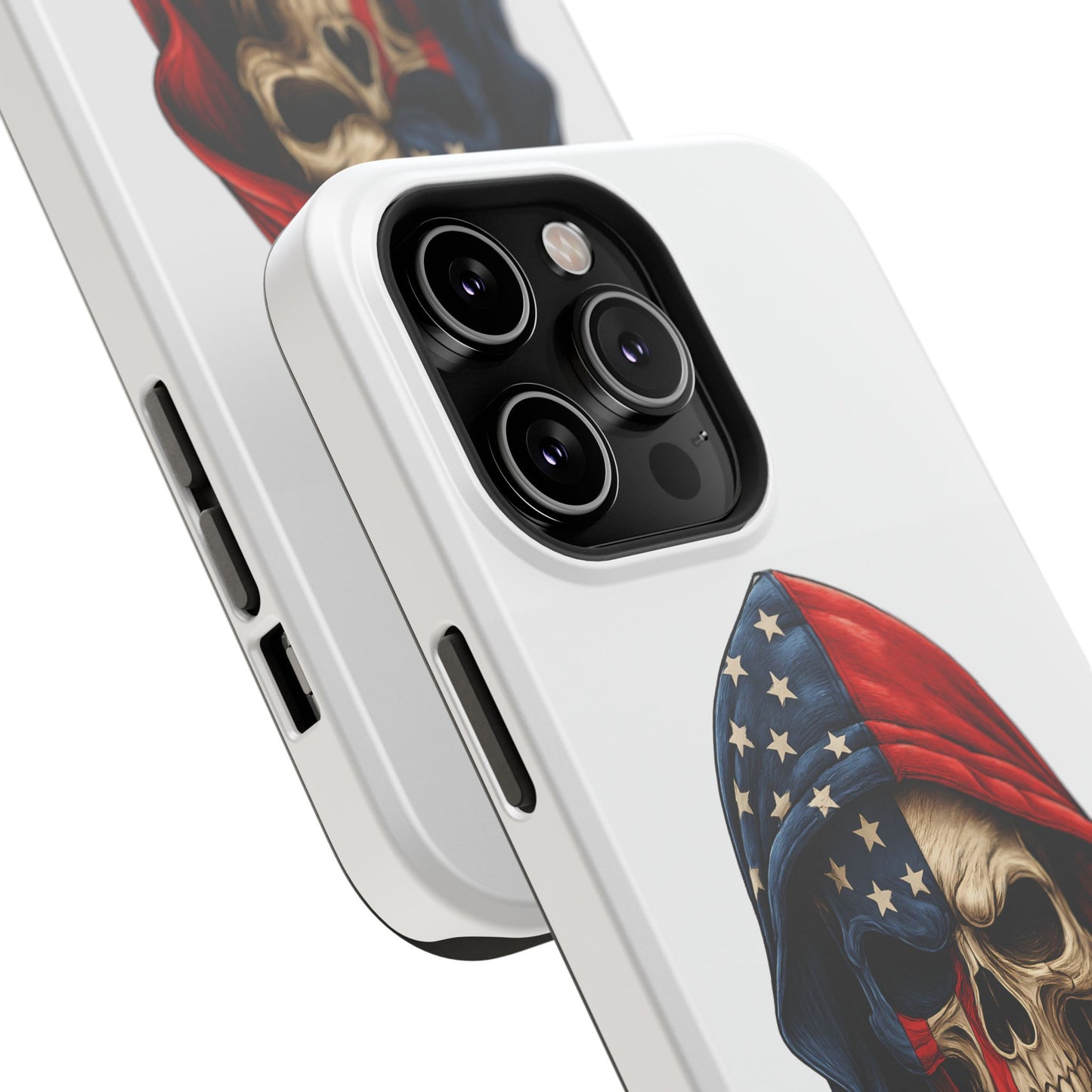 American Flag Skull Phone Case – Impact-Resistant Patriotic iPhone Cover
