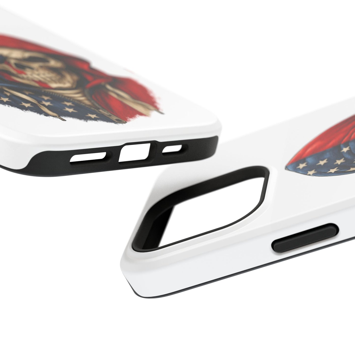 American Flag Skull Phone Case – Impact-Resistant Patriotic iPhone Cover