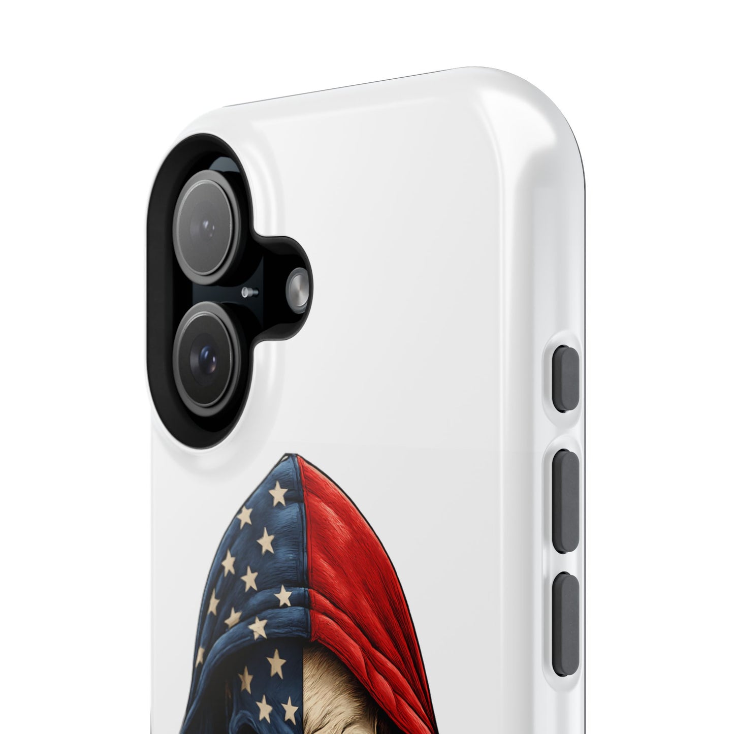 American Flag Skull Phone Case – Impact-Resistant Patriotic iPhone Cover