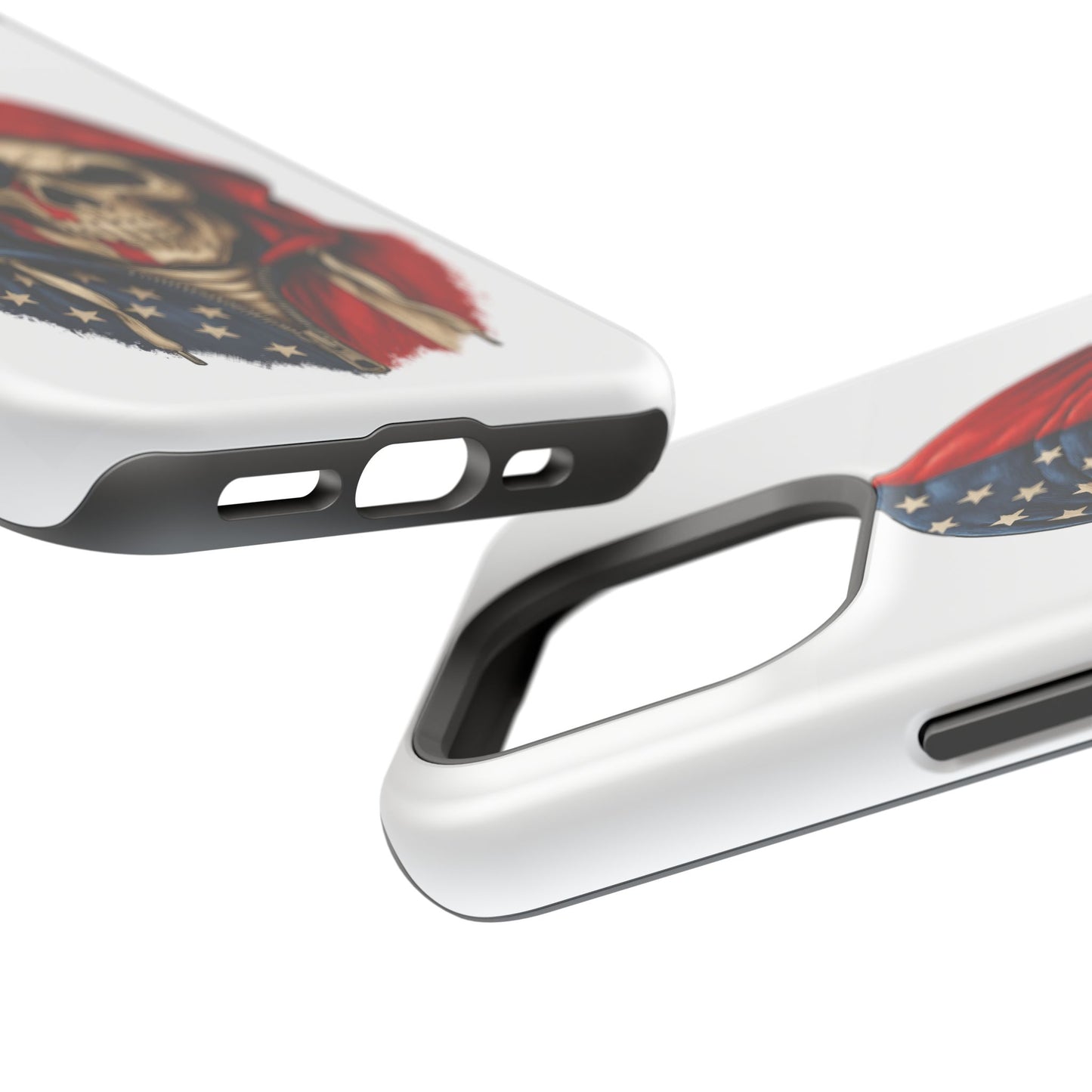 American Flag Skull Phone Case – Impact-Resistant Patriotic iPhone Cover