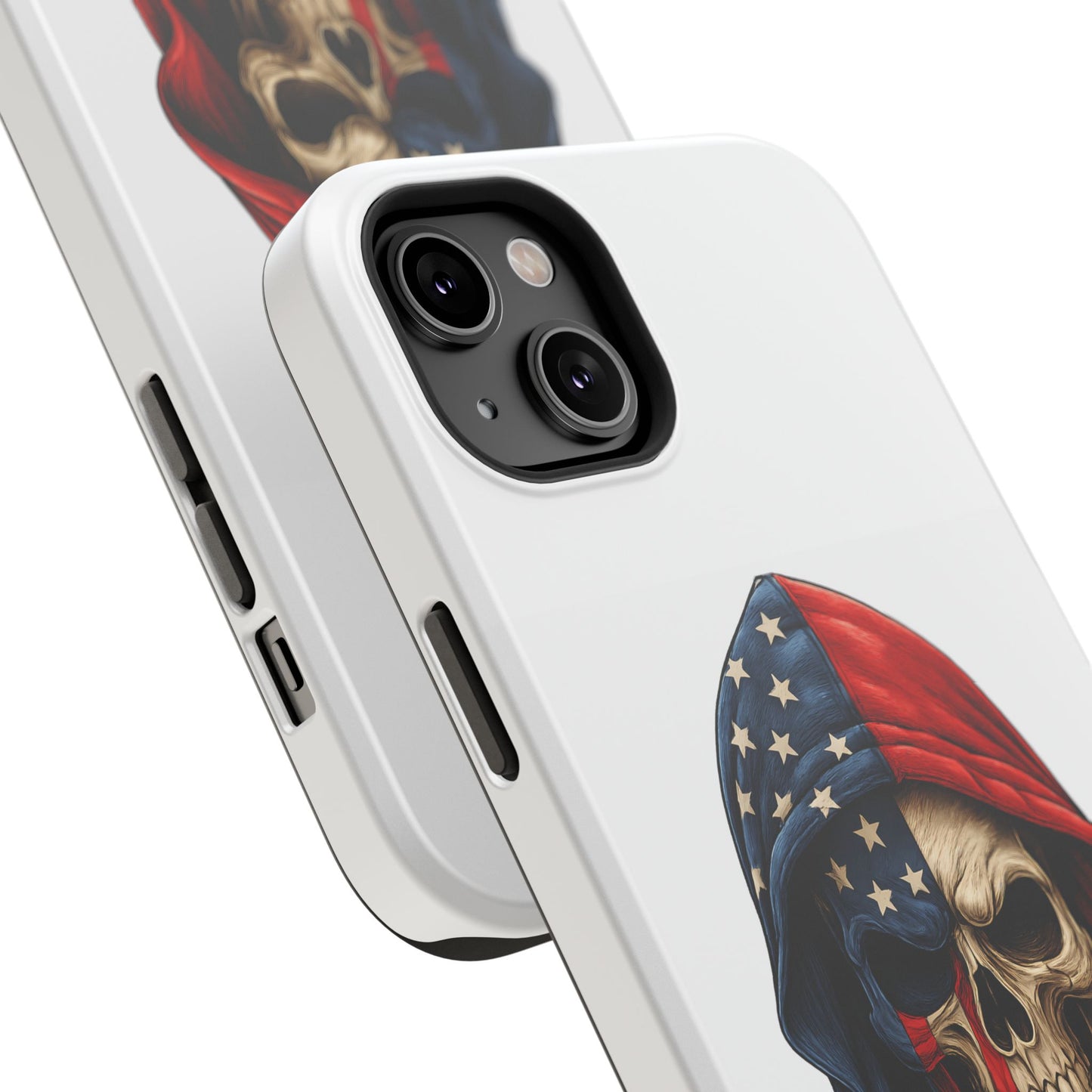 American Flag Skull Phone Case – Impact-Resistant Patriotic iPhone Cover