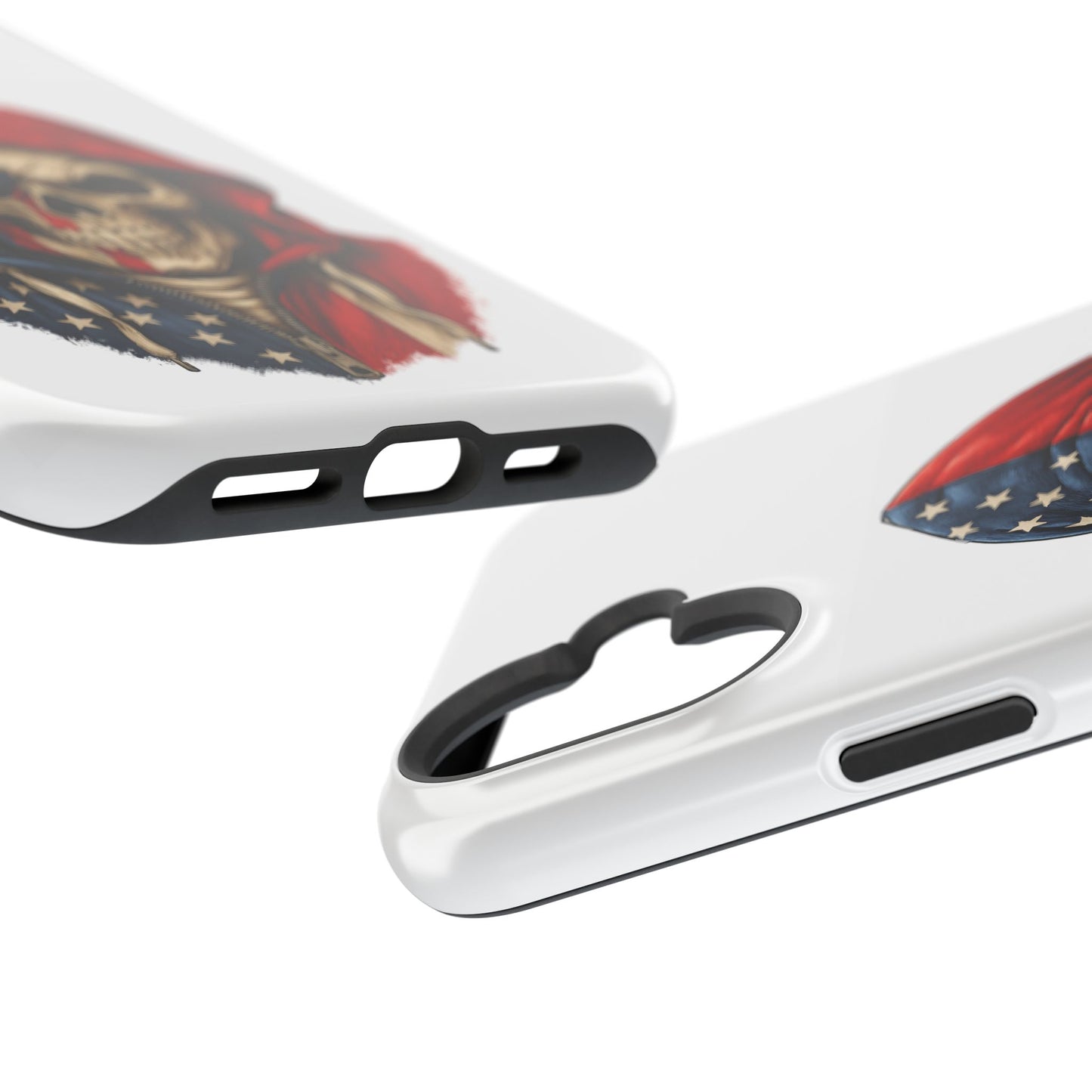 American Flag Skull Phone Case – Impact-Resistant Patriotic iPhone Cover