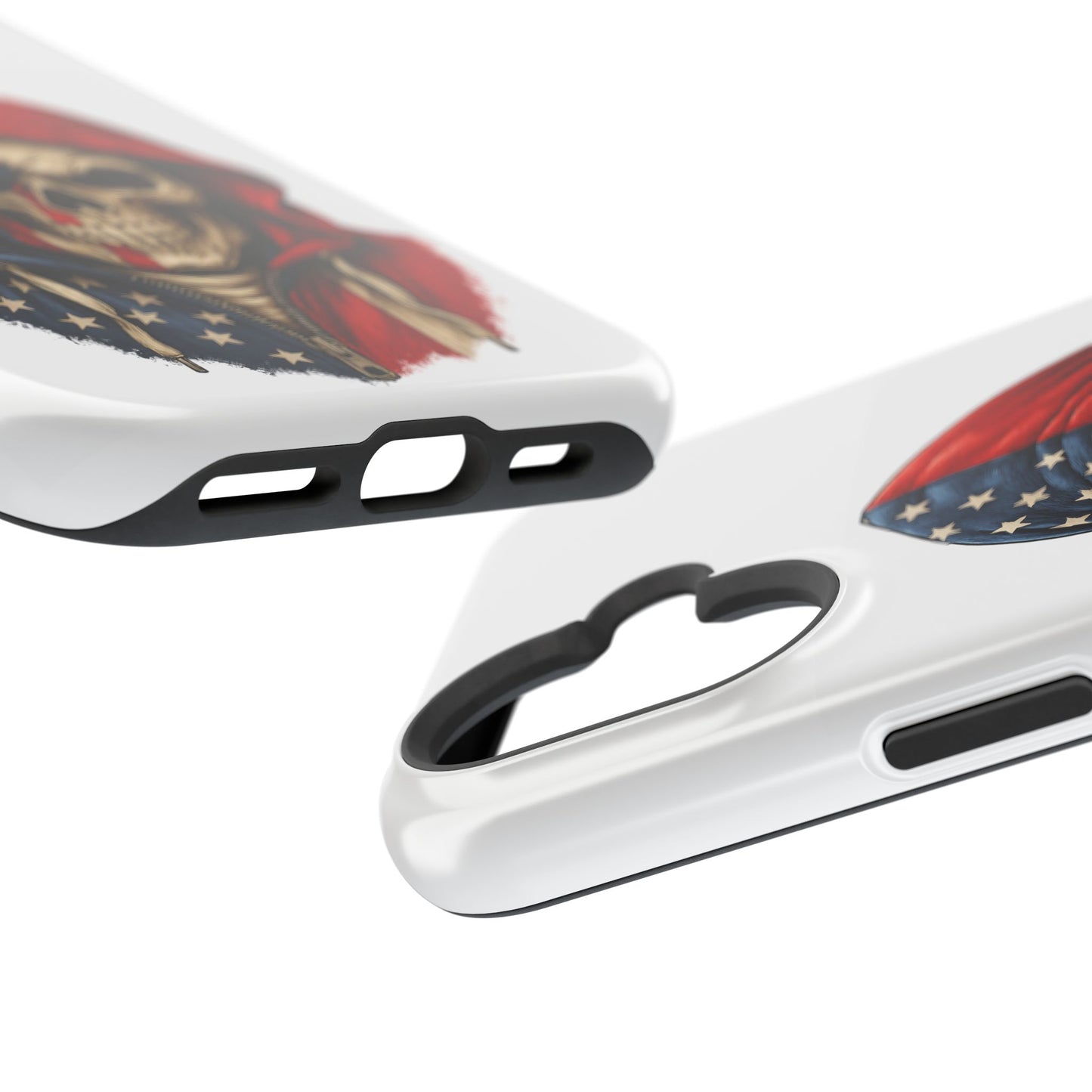 American Flag Skull Phone Case – Impact-Resistant Patriotic iPhone Cover