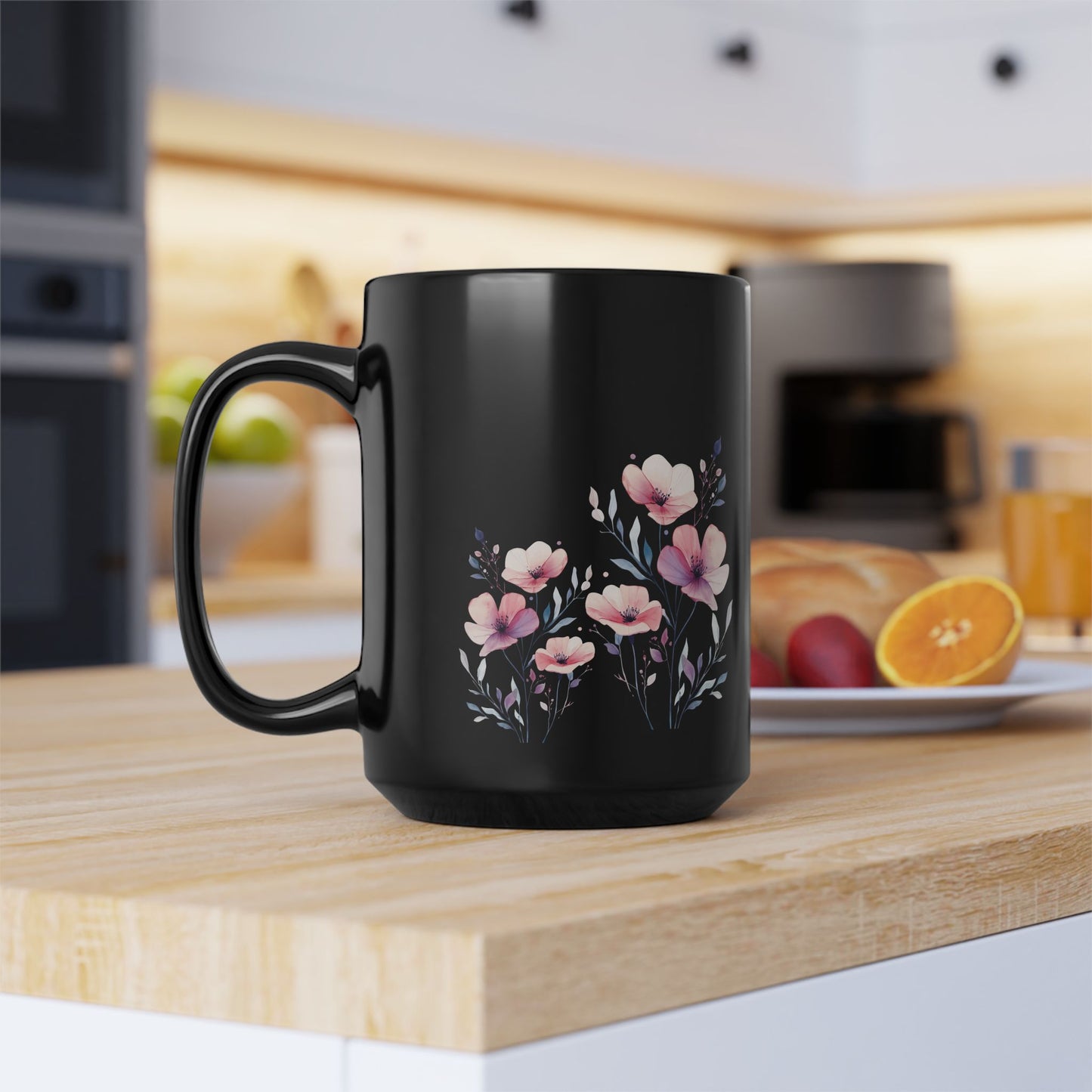 Mug - 15oz Black Coffee Mug with Inspirational Quote