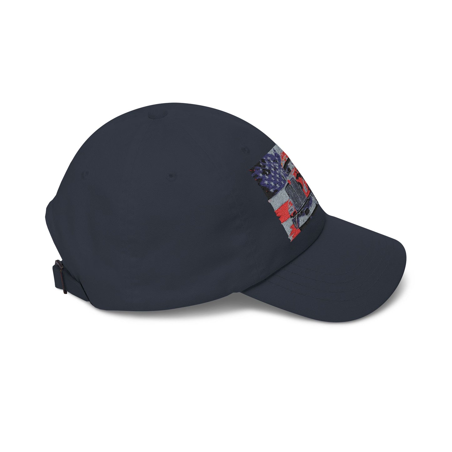 Patriotic Semi Truck Dad Cap — American Flag Trucker Hat for Truckers & USA Pride