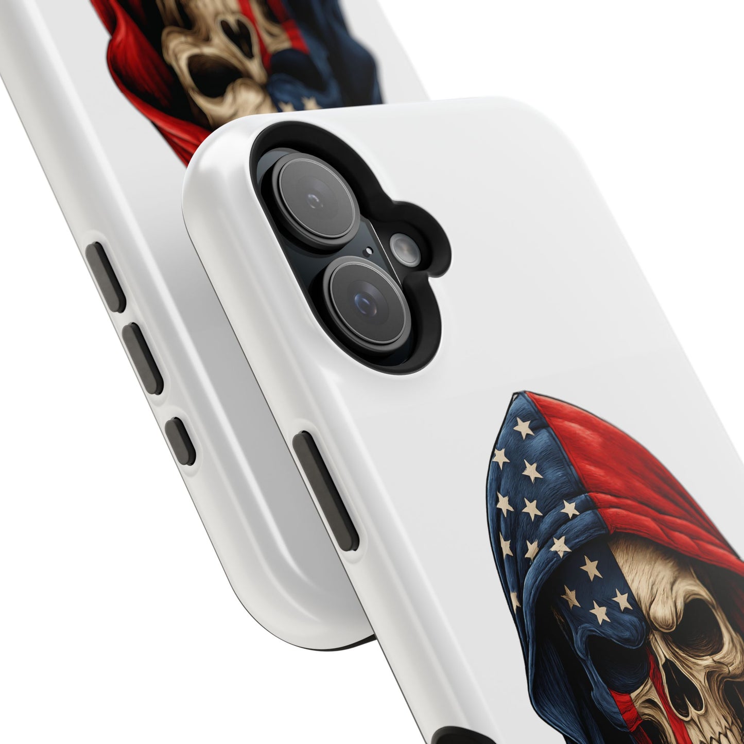 American Flag Skull Phone Case – Impact-Resistant Patriotic iPhone Cover