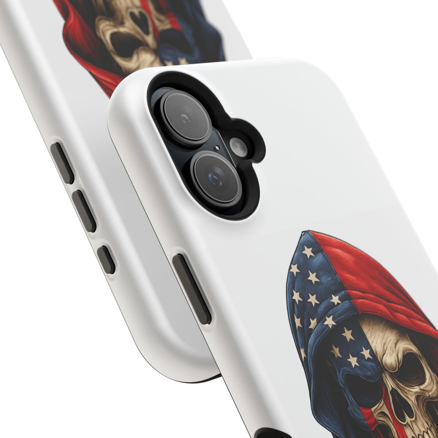 American Flag Skull Phone Case – Impact-Resistant Patriotic iPhone Cover