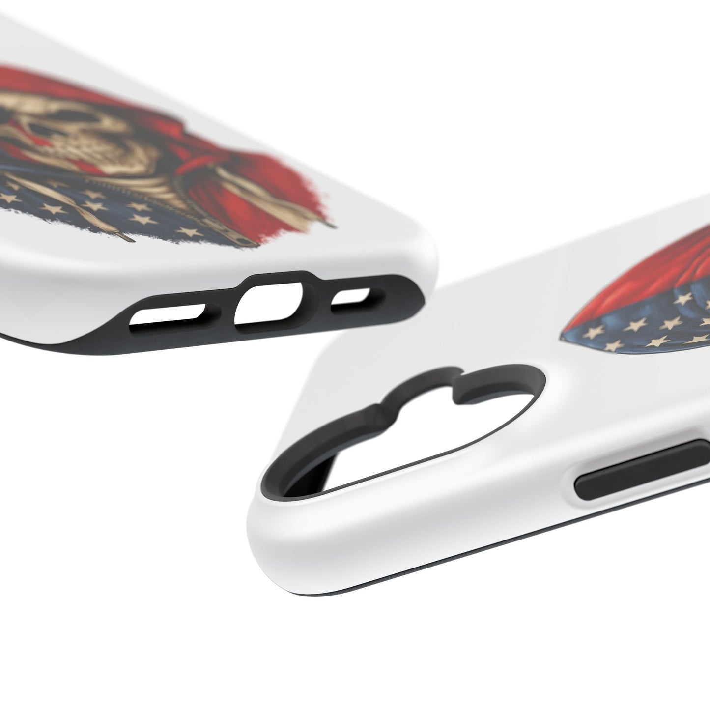 American Flag Skull Phone Case – Impact-Resistant Patriotic iPhone Cover