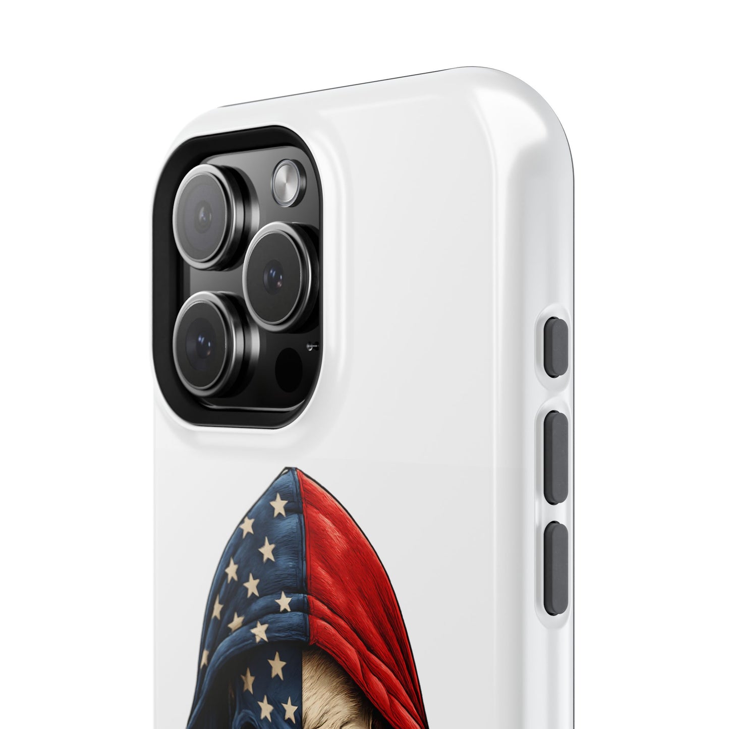 American Flag Skull Phone Case – Impact-Resistant Patriotic iPhone Cover