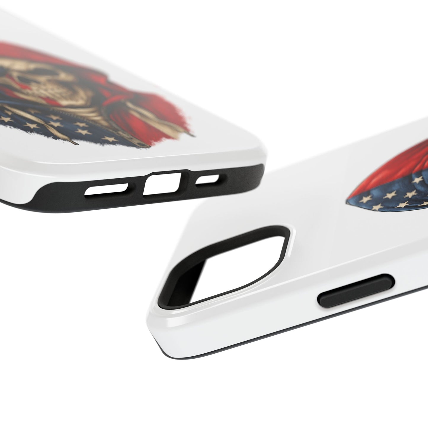 American Flag Skull Phone Case – Impact-Resistant Patriotic iPhone Cover