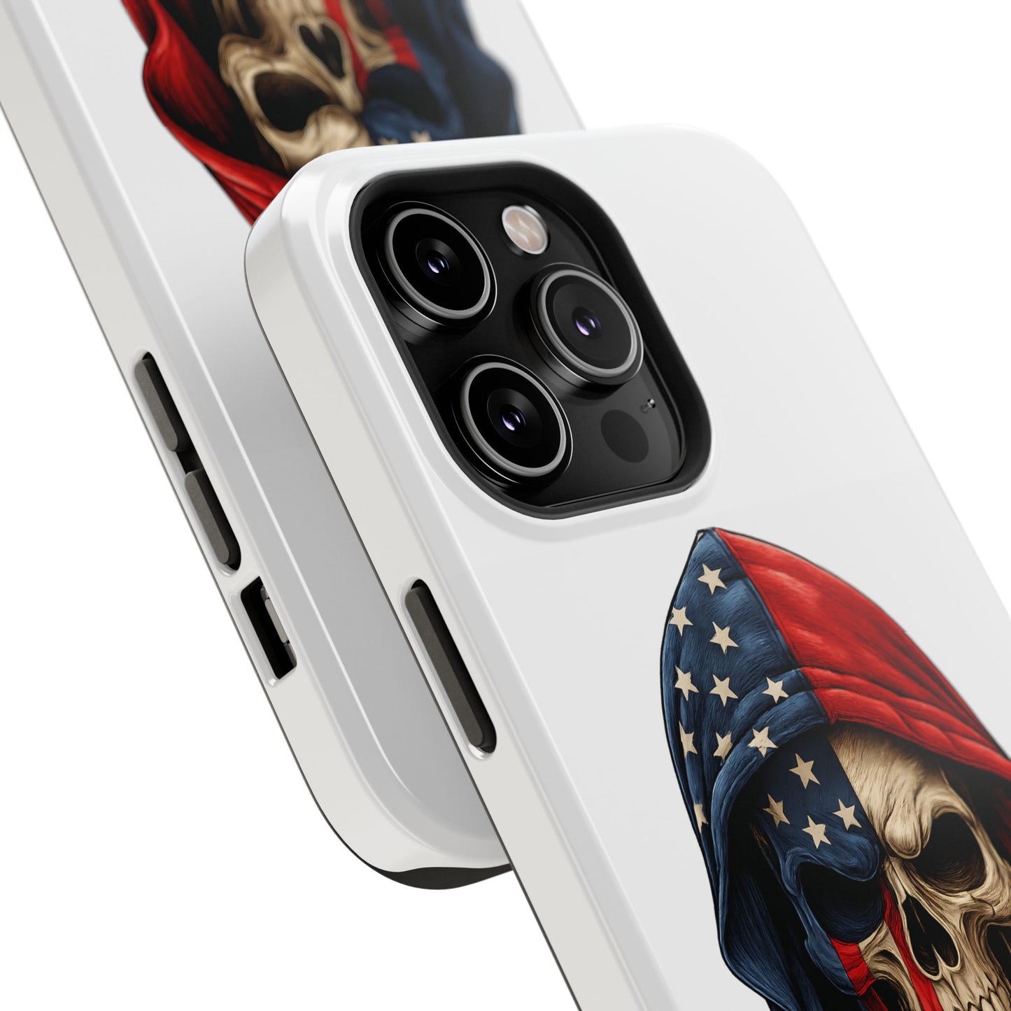 American Flag Skull Phone Case – Impact-Resistant Patriotic iPhone Cover