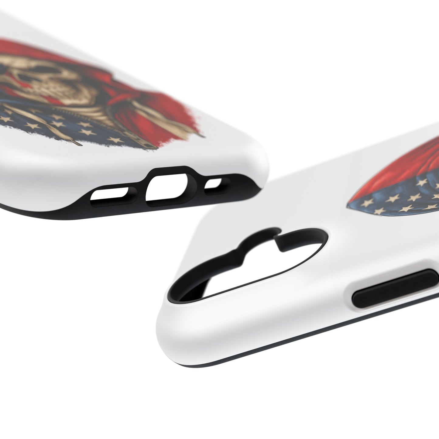 American Flag Skull Phone Case – Impact-Resistant Patriotic iPhone Cover