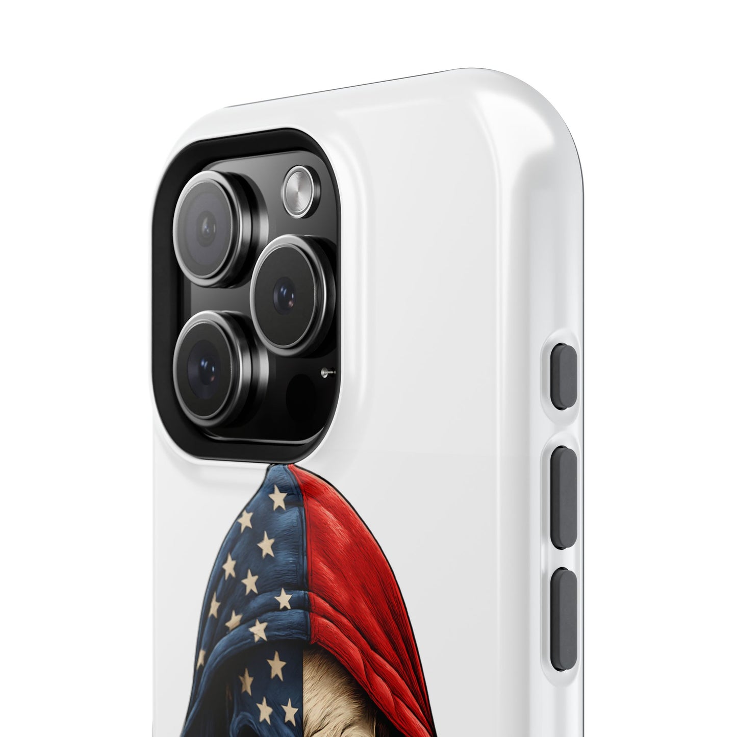 American Flag Skull Phone Case – Impact-Resistant Patriotic iPhone Cover