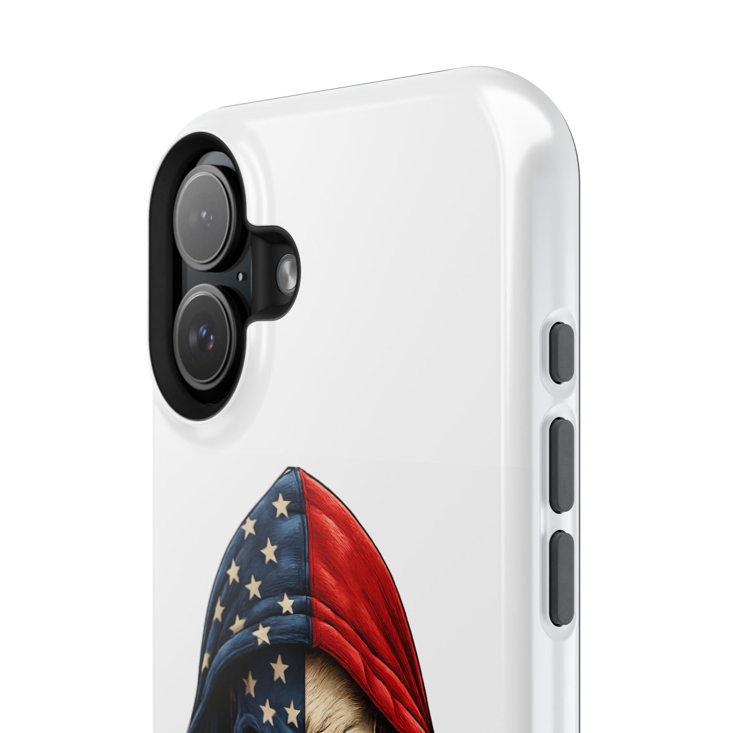 American Flag Skull Phone Case – Impact-Resistant Patriotic iPhone Cover