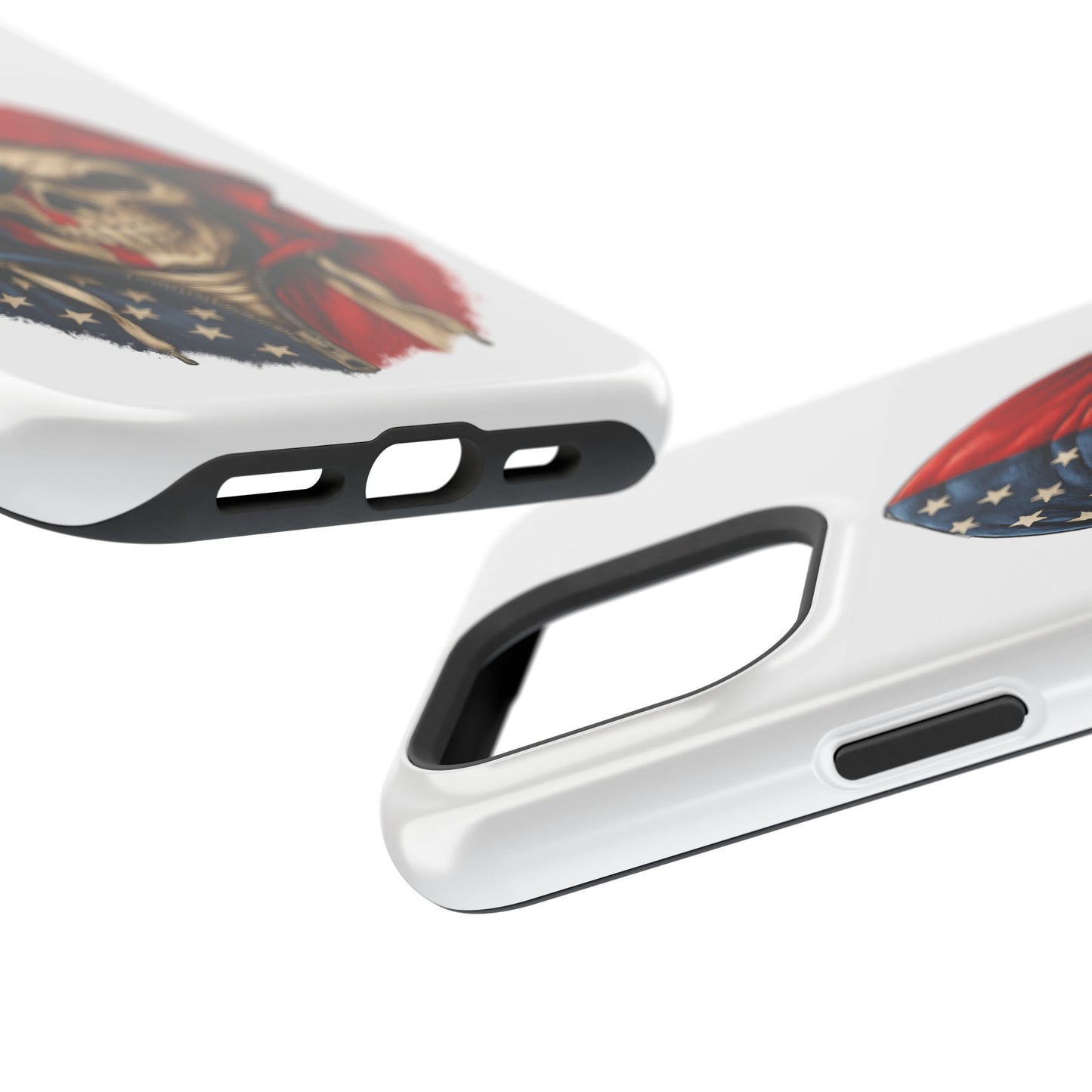 American Flag Skull Phone Case – Impact-Resistant Patriotic iPhone Cover