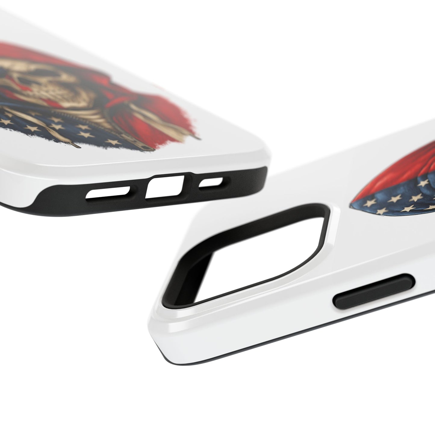 American Flag Skull Phone Case – Impact-Resistant Patriotic iPhone Cover
