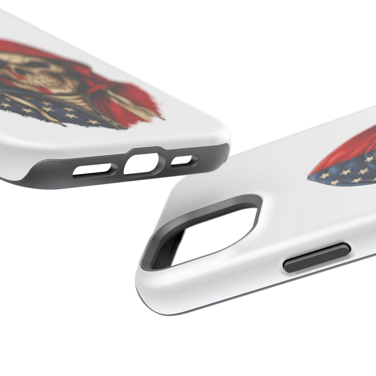American Flag Skull Phone Case – Impact-Resistant Patriotic iPhone Cover
