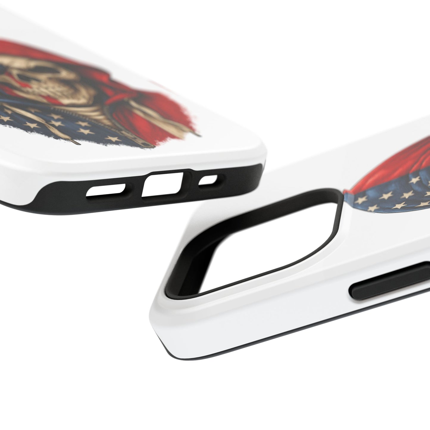 American Flag Skull Phone Case – Impact-Resistant Patriotic iPhone Cover