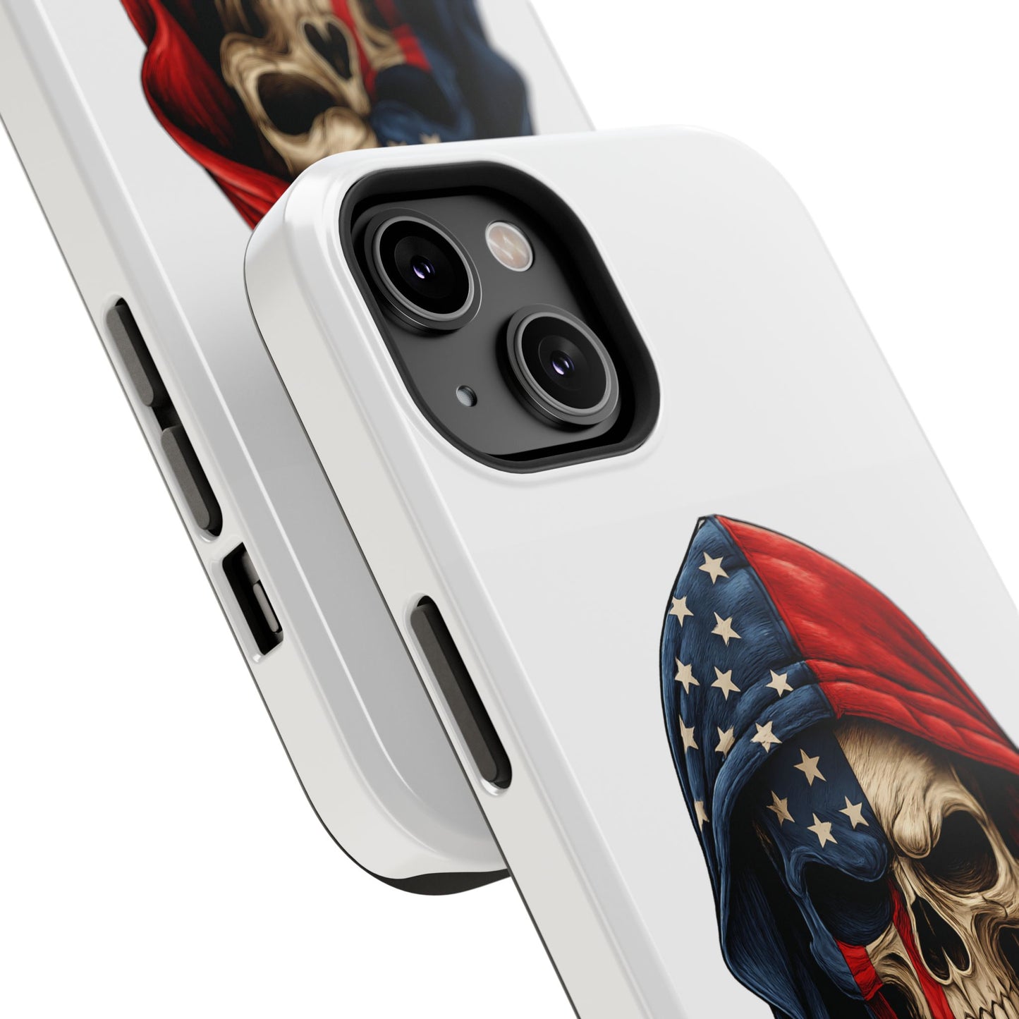 American Flag Skull Phone Case – Impact-Resistant Patriotic iPhone Cover