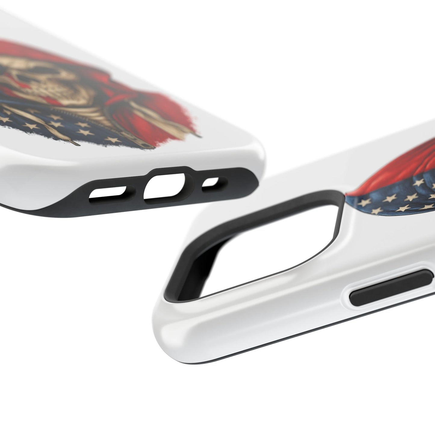 American Flag Skull Phone Case – Impact-Resistant Patriotic iPhone Cover