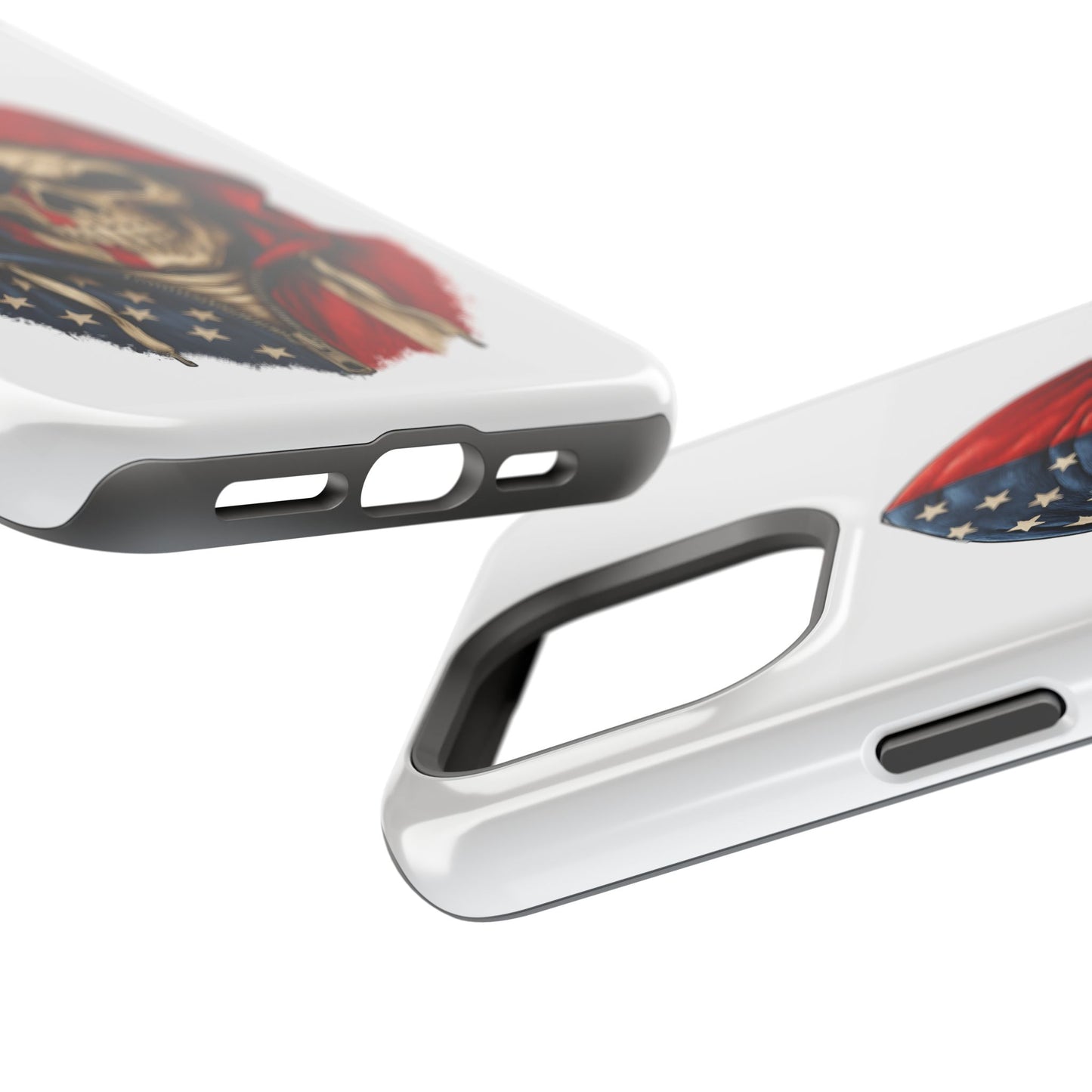 American Flag Skull Phone Case – Impact-Resistant Patriotic iPhone Cover