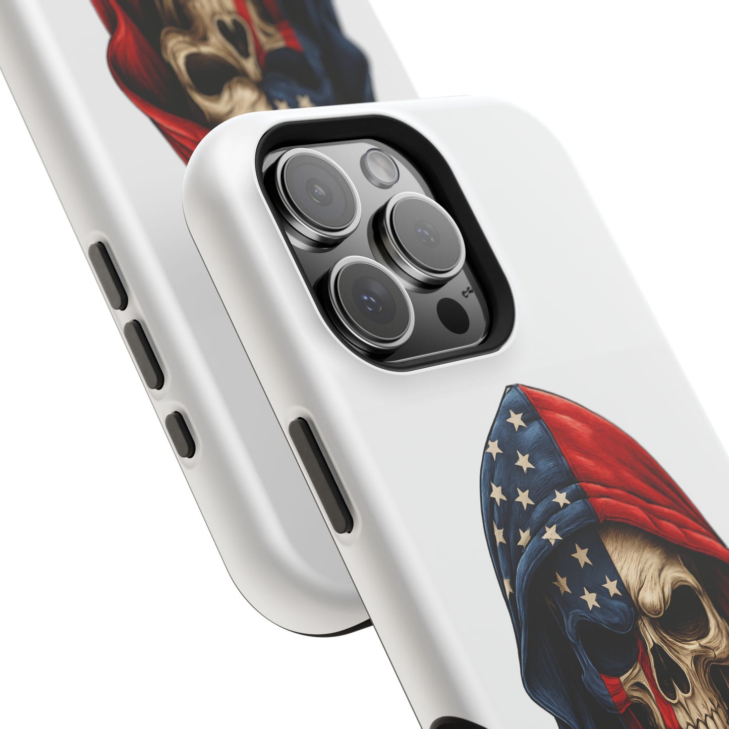 American Flag Skull Phone Case – Impact-Resistant Patriotic iPhone Cover