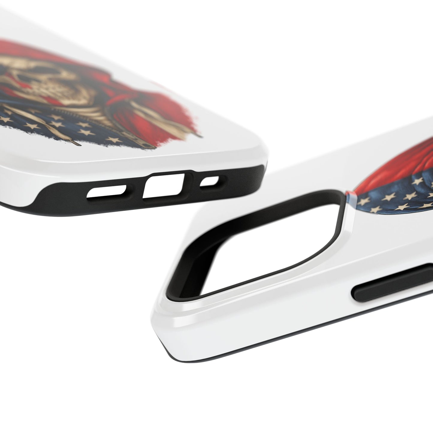 American Flag Skull Phone Case – Impact-Resistant Patriotic iPhone Cover