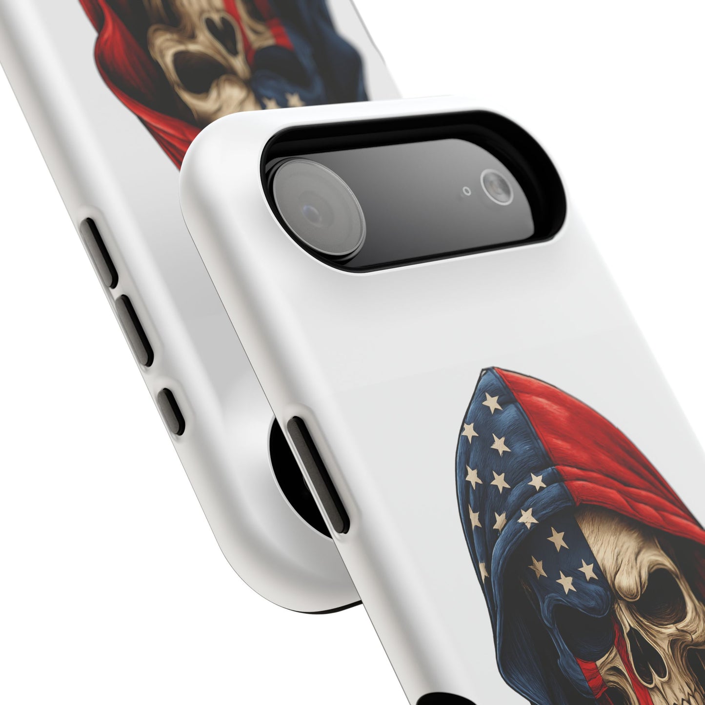 American Flag Skull Phone Case – Impact-Resistant Patriotic iPhone Cover