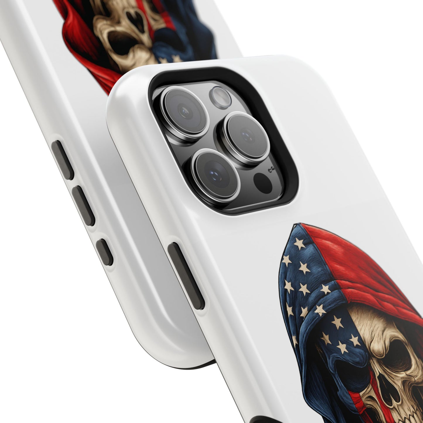 American Flag Skull Phone Case – Impact-Resistant Patriotic iPhone Cover