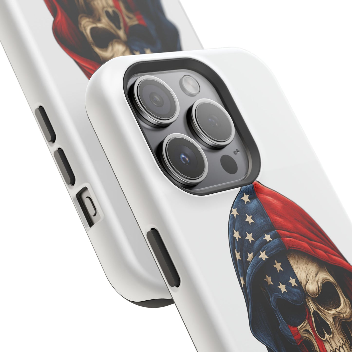 American Flag Skull Phone Case – Impact-Resistant Patriotic iPhone Cover