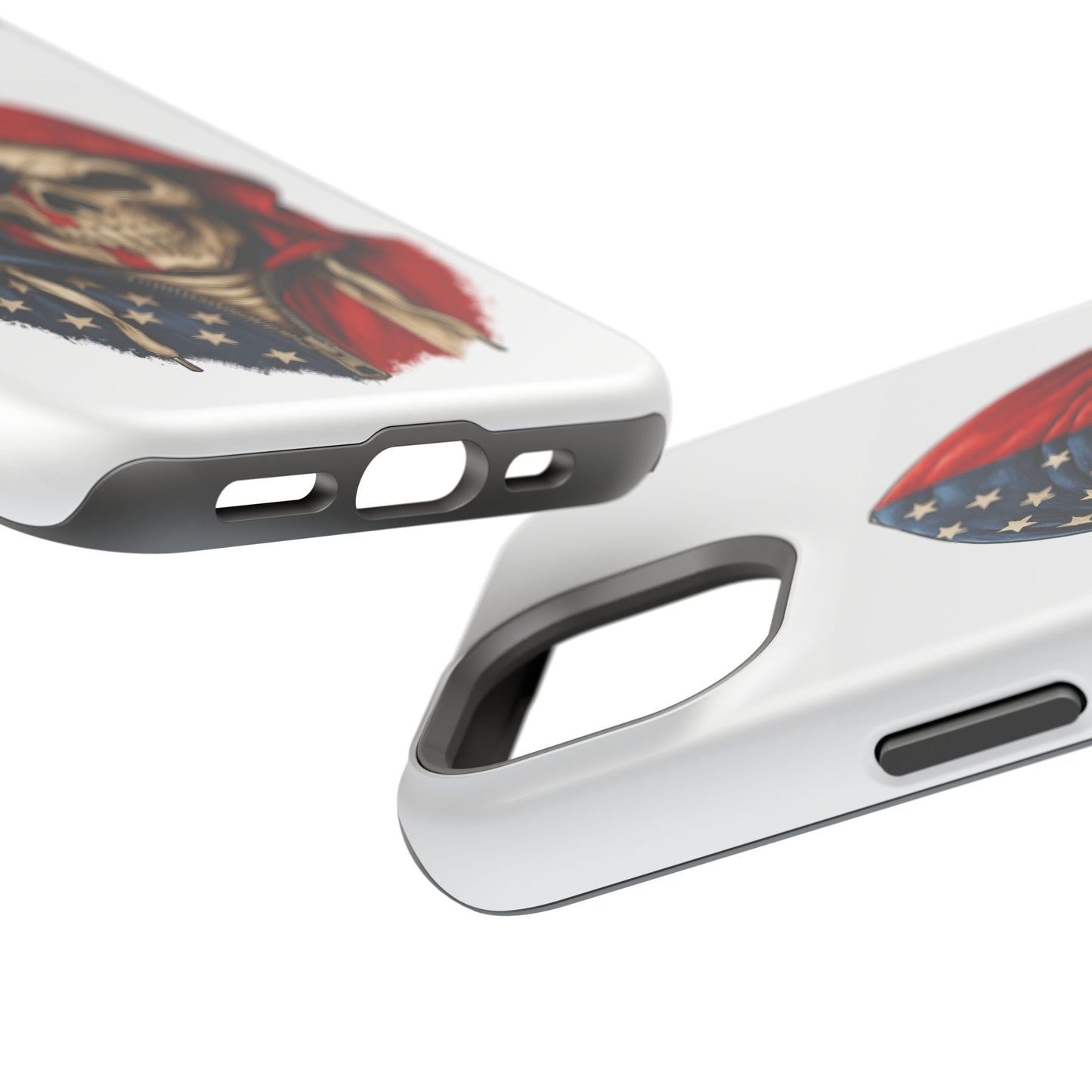 American Flag Skull Phone Case – Impact-Resistant Patriotic iPhone Cover