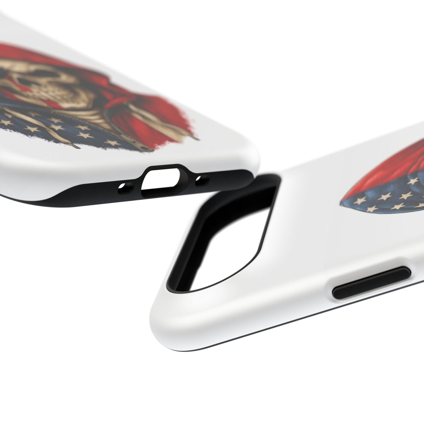 American Flag Skull Phone Case – Impact-Resistant Patriotic iPhone Cover