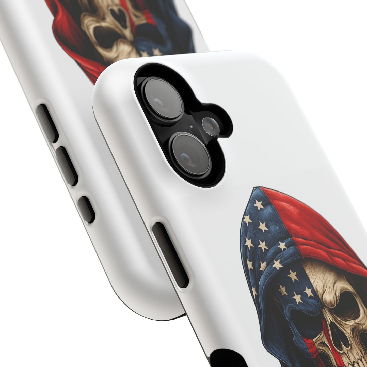 American Flag Skull Phone Case – Impact-Resistant Patriotic iPhone Cover