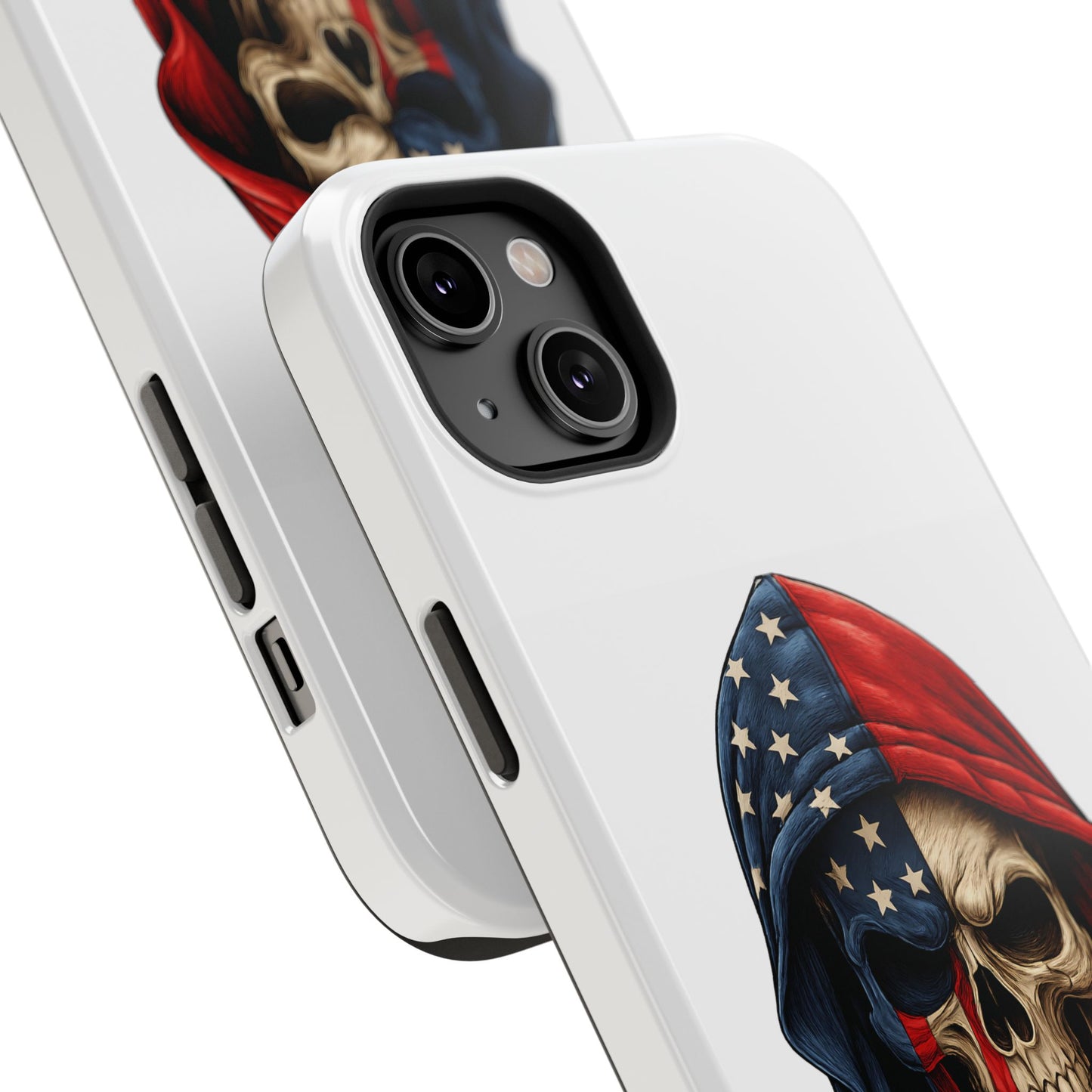 American Flag Skull Phone Case – Impact-Resistant Patriotic iPhone Cover