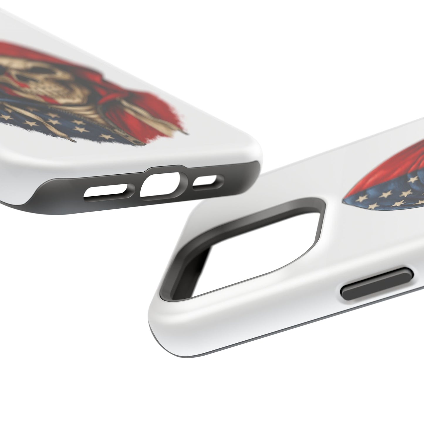 American Flag Skull Phone Case – Impact-Resistant Patriotic iPhone Cover