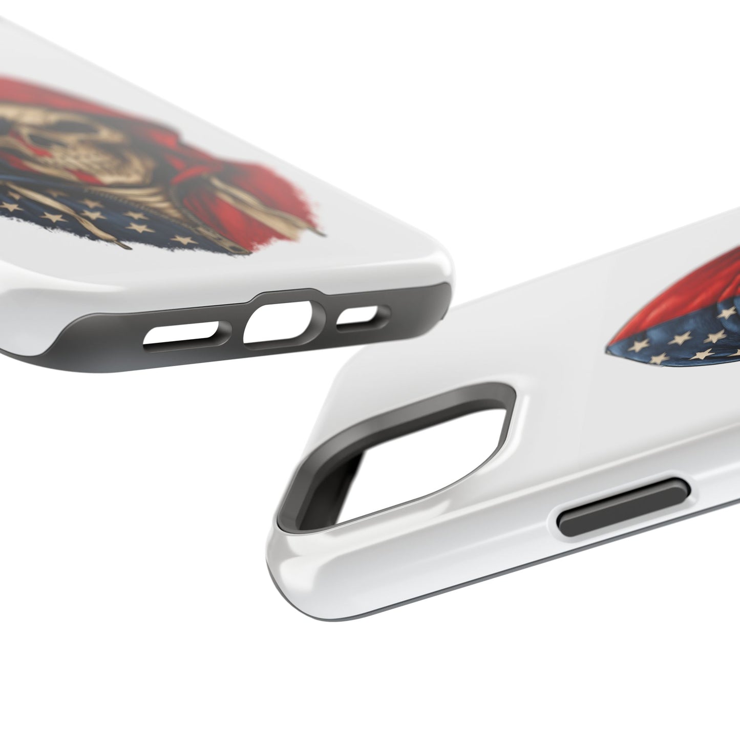 American Flag Skull Phone Case – Impact-Resistant Patriotic iPhone Cover