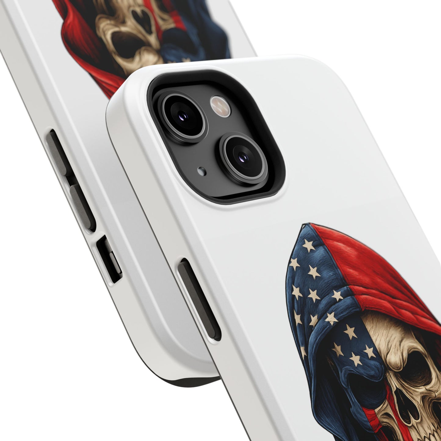 American Flag Skull Phone Case – Impact-Resistant Patriotic iPhone Cover