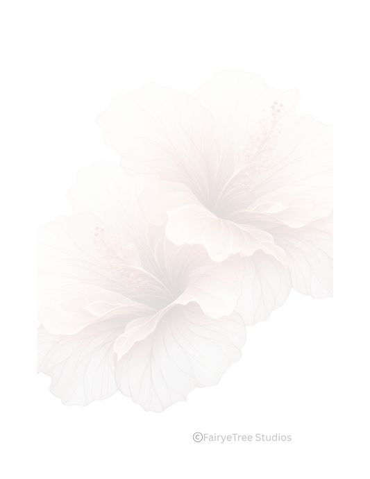 Gentle Hibiscus Floral Self Care Journal