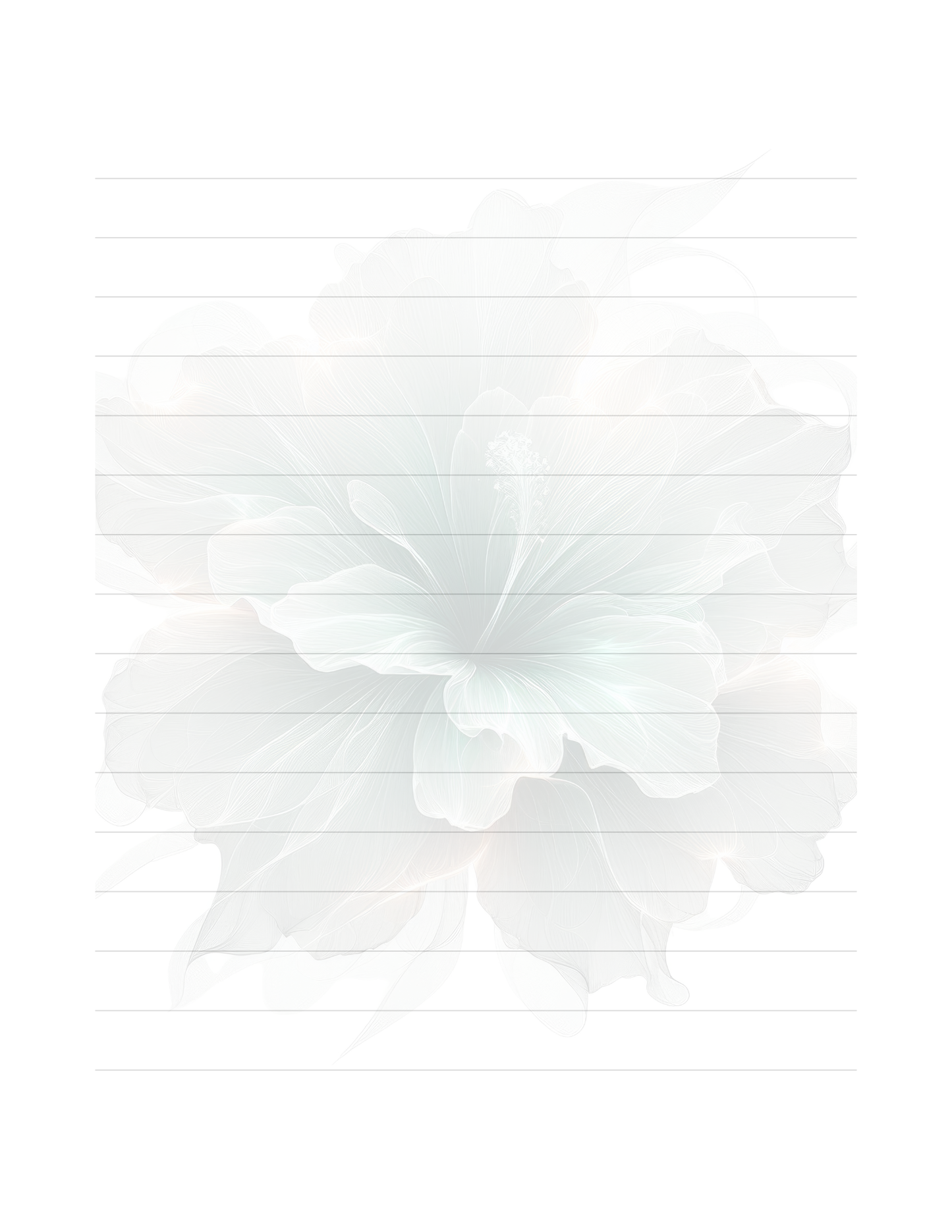 Gentle Hibiscus Floral Self Care Journal