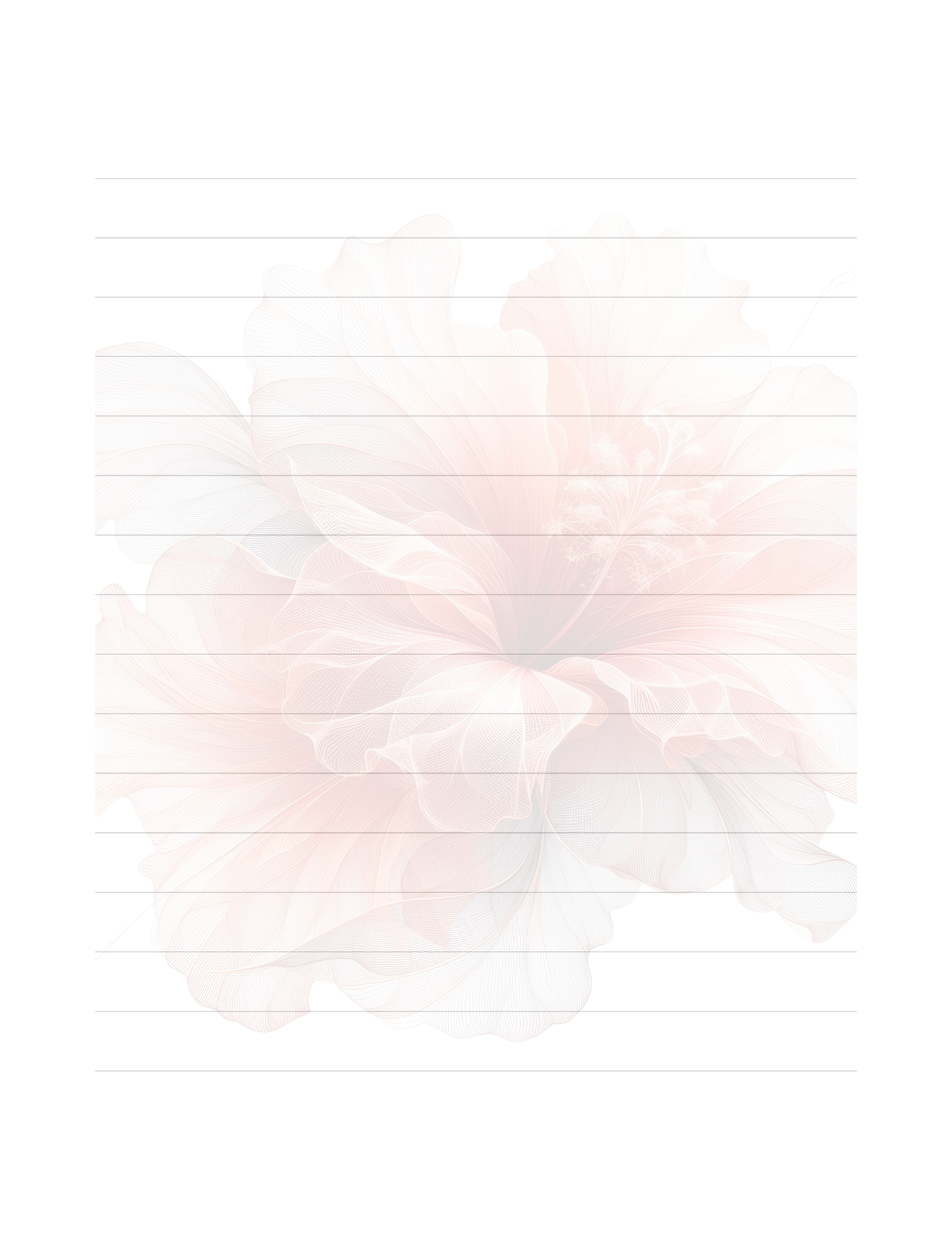 Gentle Hibiscus Floral Self Care Journal