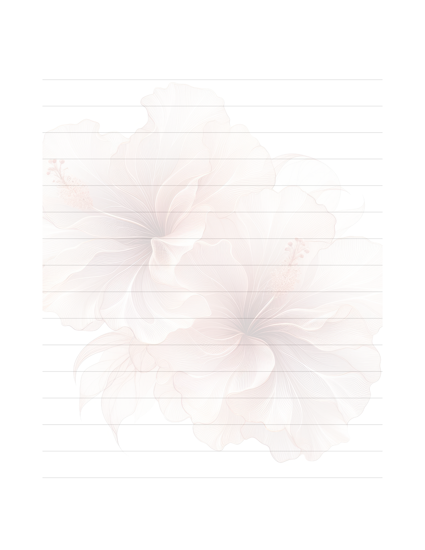 Gentle Hibiscus Floral Self Care Journal