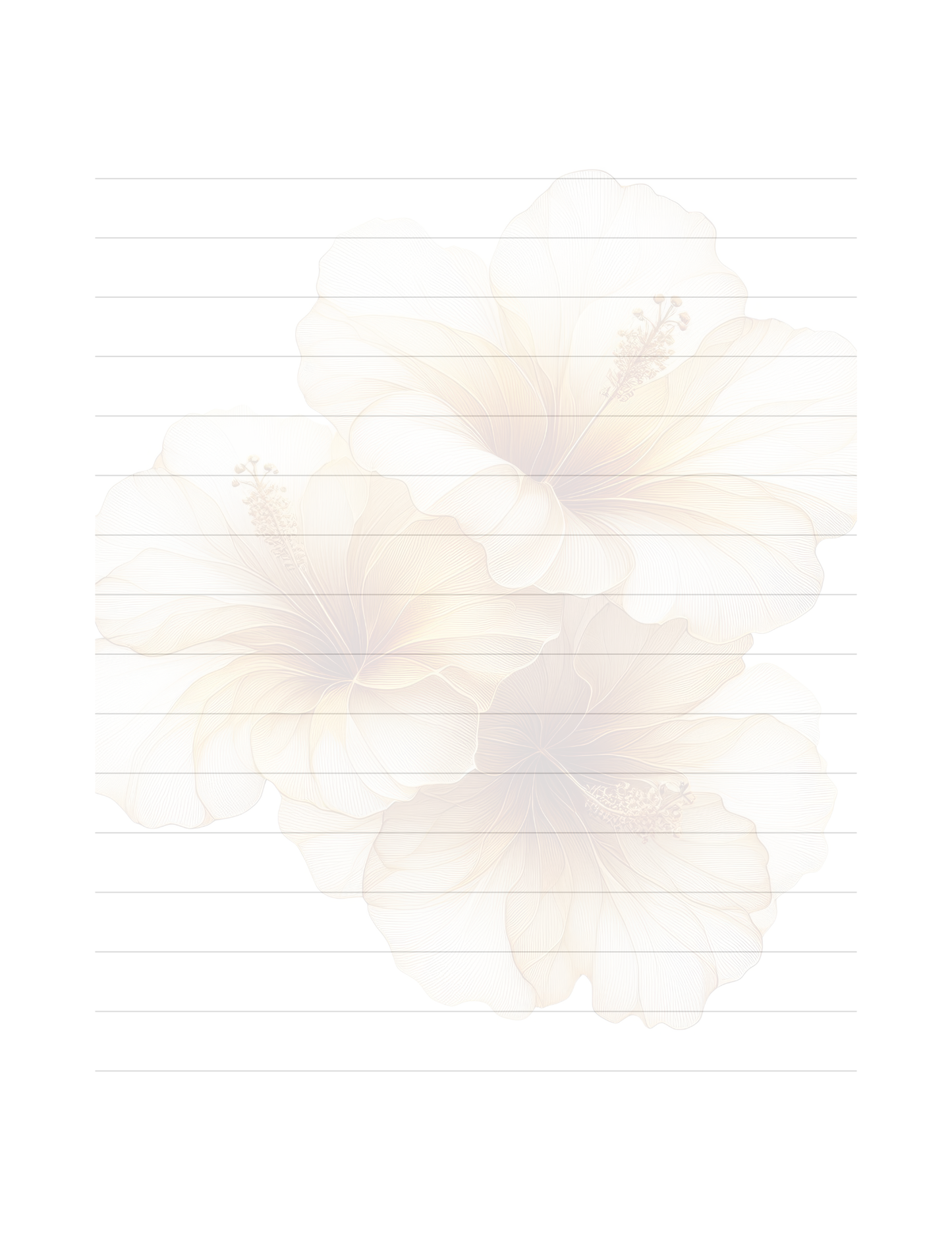 Gentle Hibiscus Floral Self Care Journal