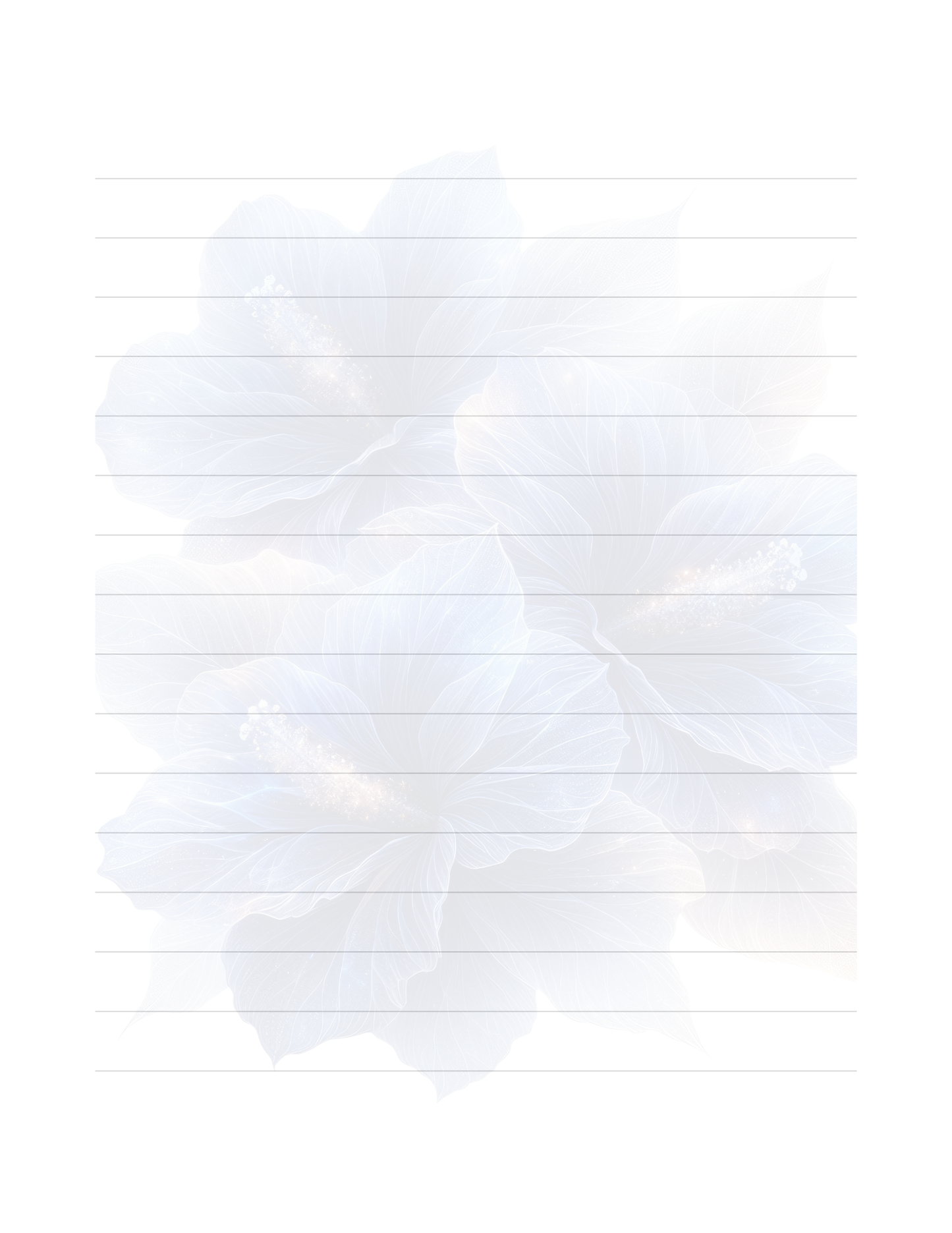 Gentle Hibiscus Floral Self Care Journal